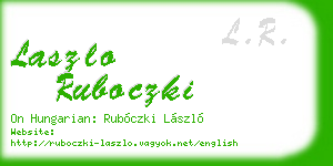 laszlo ruboczki business card