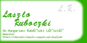 laszlo ruboczki business card